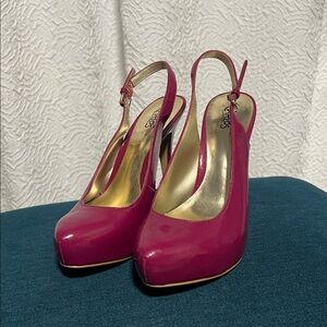 Carlos by Carlos Santana Fuchsia Slingback Heels